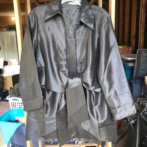 Neiman Marcus Black/Gray blouse